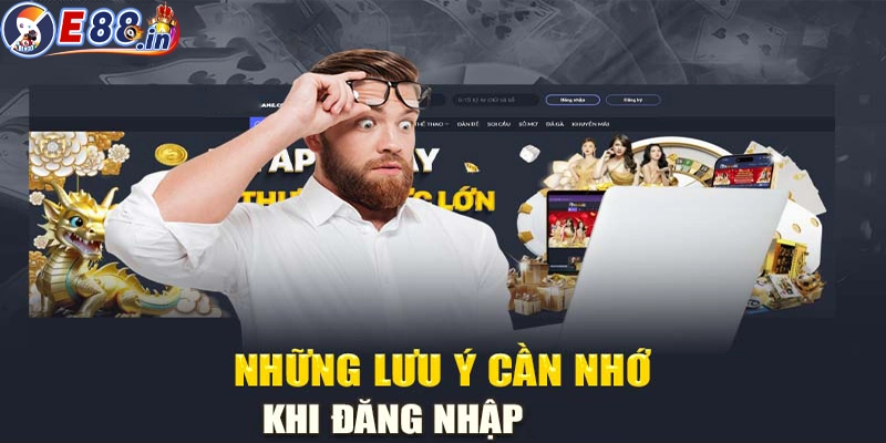Những lưu ý quan trọng khi đăng nhập E88 chuẩn